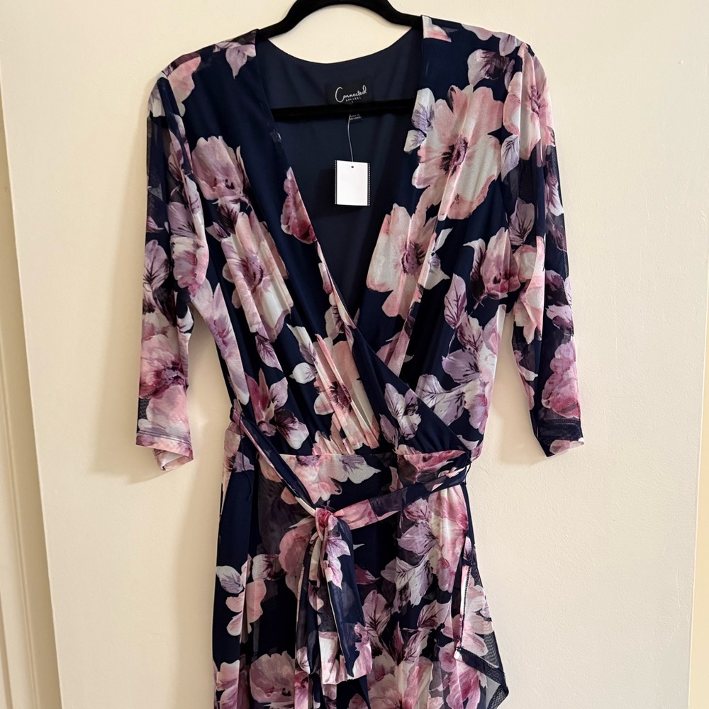 ConnectedWomen's Floral-Print 3/4-Sleeve Midi Dress - Picture 2 of 12